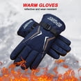 thumbnail image 4 of AYktou -30℉ Waterproof Winter Gloves for Men and Women, Touchscreen Gloves Insulation Thermal Windproof Multipurpose Gloves for Running Cycling Outdoor Birthday Christmas Winter Gifts, Blue, 4 of 6