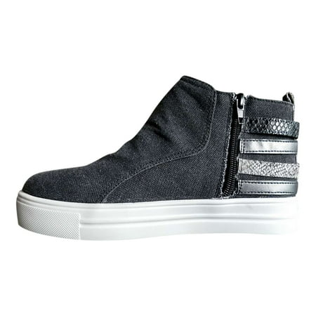 

Qufokar Women Flip Flops Size 6 Womens Business Casual Shoes 12 New European And American Autumn Casual Belt Buckle Side Zipper Denim Single Shoes Canvas Shoes