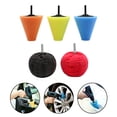 thumbnail image 6 of SPRING PARK 3/4/5/6Pcs Sponge Polishing Pad Cone Durable Solid Color Ball Wheel Polisher Buffer Waxing Tool for Car, 6 of 7