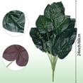 thumbnail image 6 of Unique Bargains Artificial Stems Leaves Faux Greenery Plants for Home Decor Green Monstera, 6 of 6