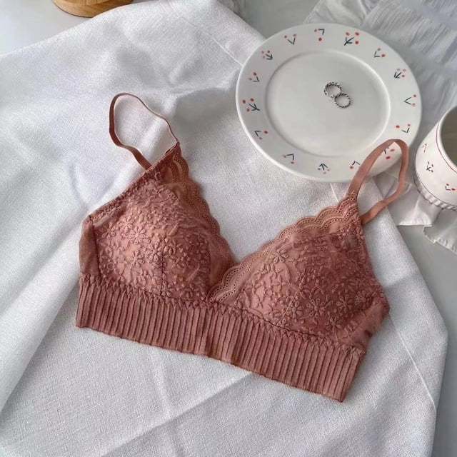 Sujetador push-up de encaje sin aro, ajustable, fino, de verano, para mujer, con pecho pequeño y soporte superior