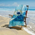 thumbnail image 5 of ZFLMY Blue Flower Large Oversized Beach Towel for Bathroom, Beach, Yoga, Camping, Hiking 55.1x27.6in, 5 of 7