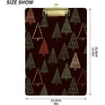thumbnail image 3 of 12.5"x9" Christmas Trees Clipboards, Standard A4 Letter Size Nursing Clipboard with Low Profile Metal Clip Decorative Clip Board for Office Supplies,Silver, 3 of 7