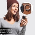thumbnail image 4 of Case for iPhone 16 Pro Max Wallet with Credit Card Holder & Finger Ring Kickstand, Premium PU Leather Slim Cover Shockproof Scratch Resistant Full Protection Phone Case for iPhone 16 Pro Max, Brown, 4 of 10