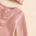 thumbnail image 4 of Baby Bodysuit For Boys And Girls Long Sleeve Footed Romper with Snap Closure In Solid Colors For Fall And Winter Infant Wear, 4 of 6