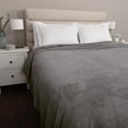 thumbnail image 2 of Jacquard Velvet Touch Blanket, Dark Grey 98" x 92", 2 of 5