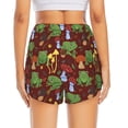 thumbnail image 2 of Lsque Frogs and Mushrooms Printed Women's Running Shorts with Liner Pockets,Elastic Quick Dry Workout Athletic Gym Yoga Shorts,Womens High Waist Shorts-Small, 2 of 9