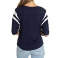 thumbnail image 2 of Women's  Navy Michigan Wolverines Relaxed Abigail Half-Sleeve T-Shirt, 2 of 2