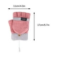 thumbnail image 3 of Lilgiuy USB Winter Men Women Fashion Cold Warm Heating Windproof Half Bare Finger Knit Gloves, Warm Knit Glove Gifts for Family or Friends, 3 of 5