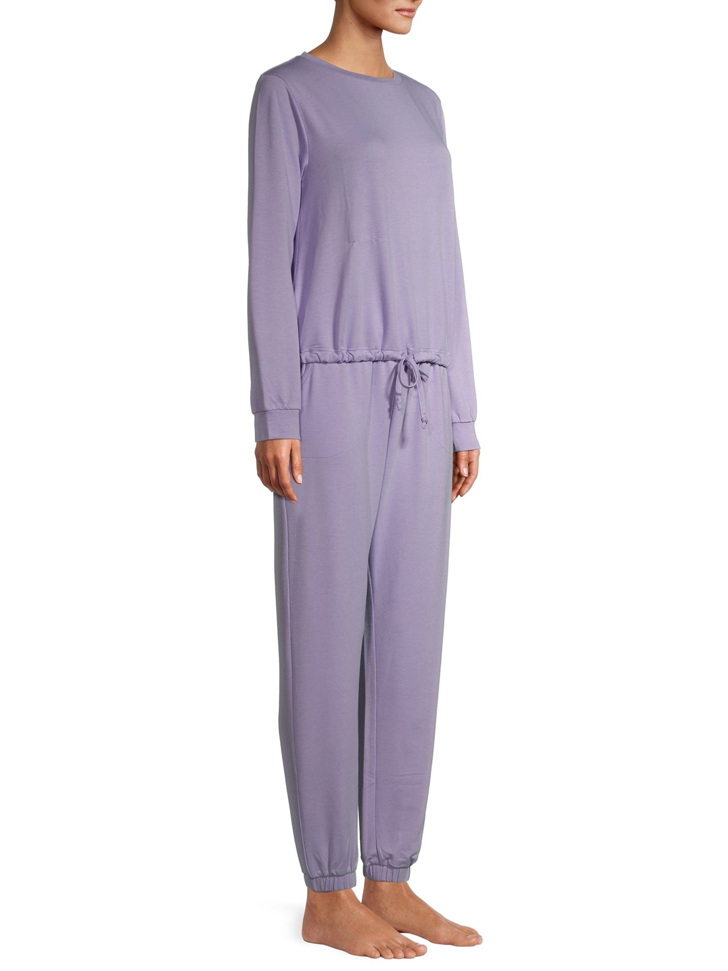 Lissome Women's and Women's Plus L/S French Terry 2-Piece PJ Set