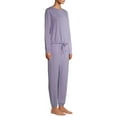 thumbnail image 3 of Lissome Women's and Women's Plus L/S French Terry 2-Piece PJ Set, 3 of 6
