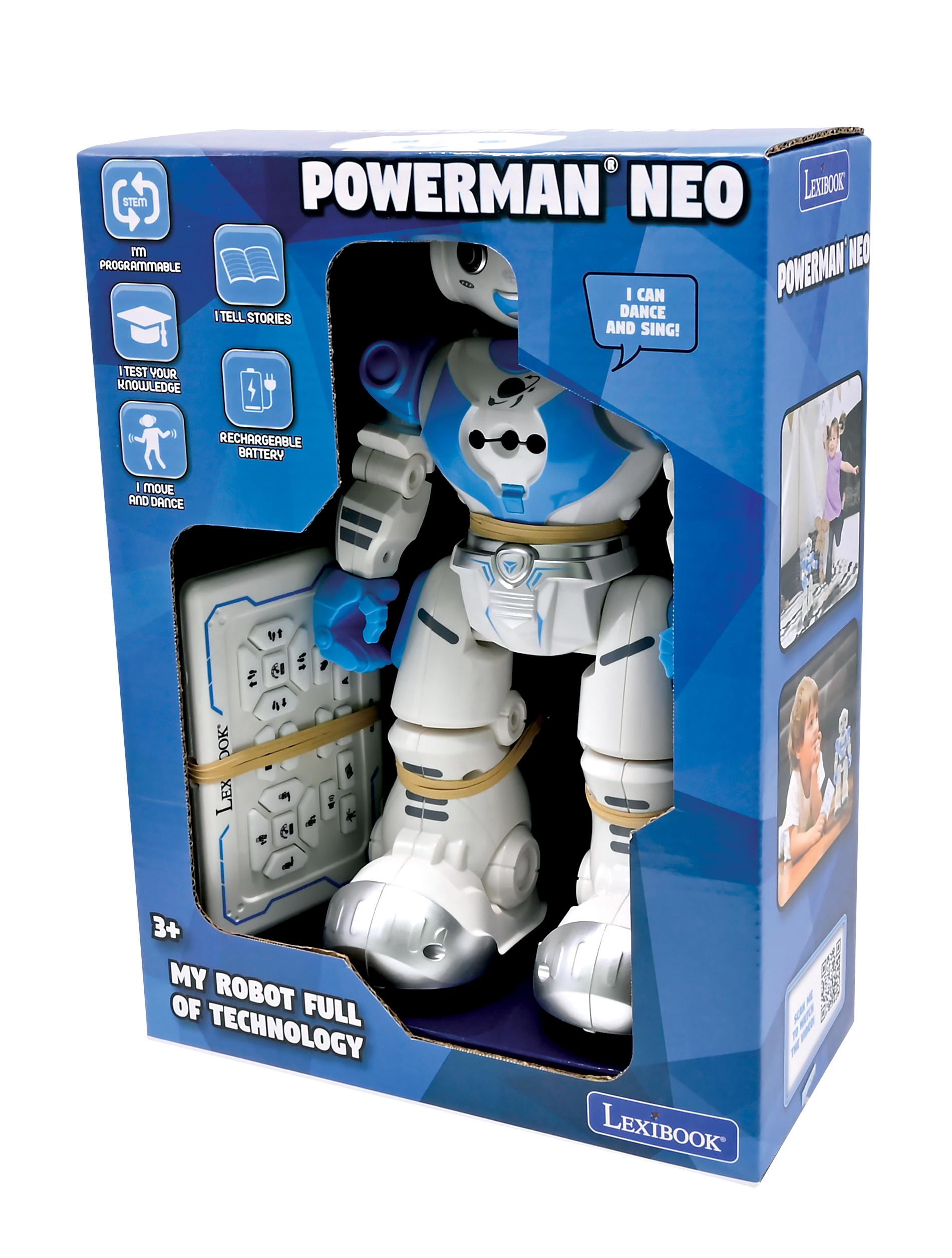 Lexibook, Powerman Neo, My Robot Full of Technology, Remote Control and Gesture Control, Educational Activities in English, Programmable, Music and Dance, Sound and Light Effects