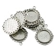 thumbnail image 2 of 10 Pieces Blank Bezel Pendants Base Settings Tray For Jewelry Making 20mm, 2 of 8