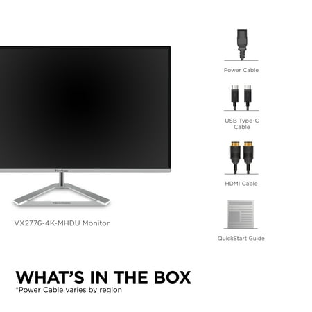 ViewSonic - VX2776-4K-MHDU 27" IPS LCD 4K UHD Monitor (HDMI, DisplayPort) - Silver