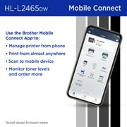 Brother Wireless HL-L2465DW Compact Monochrome Multi-Function Laser Printer with Print, Copy and Scan, Duplex and Mobile Printing
