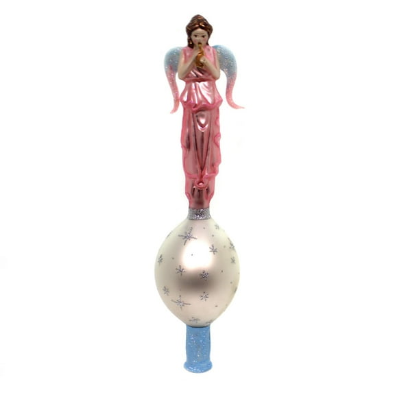 Christina's World Angel On High Finial - 1 Glass Tree Topper 11.5 Inch, Glass - Tree Topper Religious Fin984
