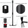 thumbnail image 6 of BsBsBest Weeding Tool, Hoe Cultivator 2 in 1 Garden Tools, 31 inch Weeder Hand Tiller Weeding Rake for Yard Lawn Gardening Digging Planting, 6 of 7