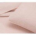 thumbnail image 4 of Chezmoi Collection Austin King Oversized Bedspread Set, 3-Piece Lightweight Microfiber Quilted Coverlet for All Seasons, Blush, 4 of 8