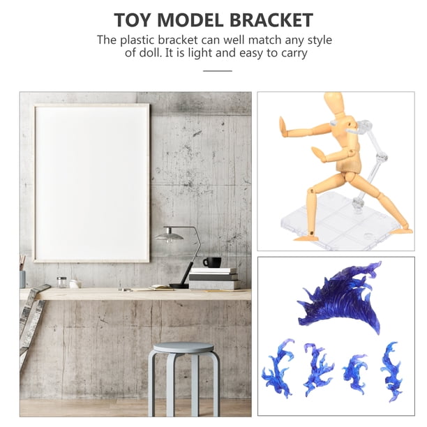 MasteelfCA 1 Ensemble Support de Figurine Articulée Transparent Porte-Jouet Poupée Support Figurine Modèle Présentoir