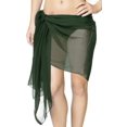 thumbnail image 3 of HAPPY BAY Women's Sarong Coverups Swimsuit Swim Cover up Short Beachwear Summer Pool Beach Wraps Skirt Swimwear Bikini Cover-ups One Size Olive, 3 of 5