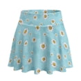 thumbnail image 7 of SEANATIVE Womens Tennis Skirt High Waisted Athletic Skorts Lightweight Pleated Tennis Skirts with Pockets Built-in Shorts Golf Pickleball Workout Skort for Running, 2XL, Daisy Flower Pattern Blue, 7 of 7