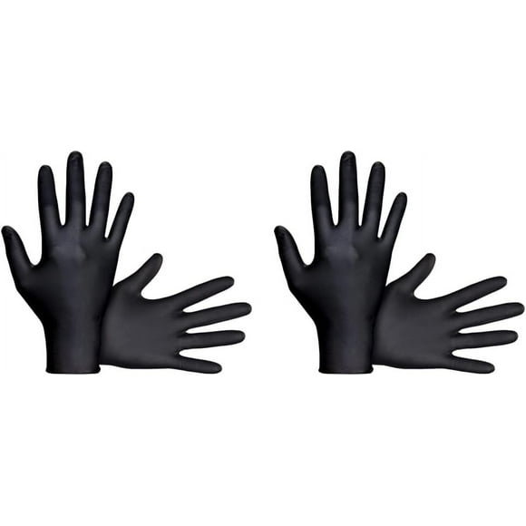 Exceptional Safety Powder Free Examination Black Nitrile Gloves - 7 Large to enhance your experience