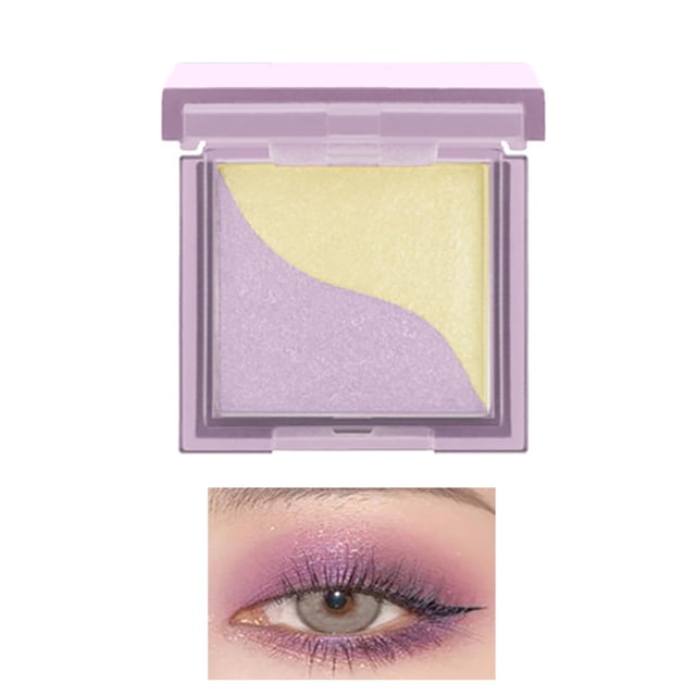 Glazed Light Two Color Lazy Eye Shadow Plate Simple Waterproof Beginner Long Lasting Color Rendering Eye Shadow Without Makeup, Makeup Eye Shadow