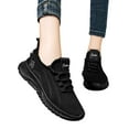 thumbnail image 2 of Luxtrada Women's Walking Shoes Cushion Running Tennis Shoes Non-Slip Comfortable Breathable Workout Gym Sports Athletic Fashion Sneakers (Black,US 6-7), 2 of 7