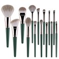 thumbnail image 1 of Juego de 14 Brochas de Maquillaje Fiudx verdes Para Polvos Sombra de ojos Colorete En polvo, 1 of 3