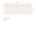 thumbnail image 3 of VHC Brands Simple Life Flax Solid Color Cotton Linen Blend Farmhouse Kitchen Curtains Rod Pocket Hanging Loops 16x60 Valance, Antique White Light Creme, 3 of 8
