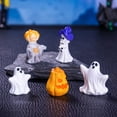 thumbnail image 4 of Halloween Decorations, Micro Pumpkin Ghost Halloween DIY Decoration Accessories Mini Ornaments, Resin, E, 4 of 9