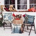thumbnail image 4 of 4PCS Christmas Throw Pillow Covers 18x18 Inch, Blue Snowflake Winter Holiday Wishes Pillow Cases Christmas Trees Seasonal Cushion Covers for Home Sofa Couch Outdoor Decoration, 4 of 6