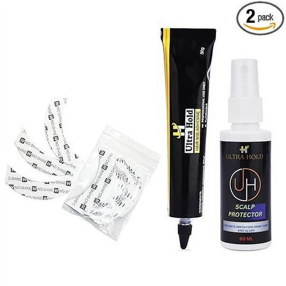 Ultra Hold Hair Wax, 30g, with Scalp Protector, 60ml, and No-Shine Strips