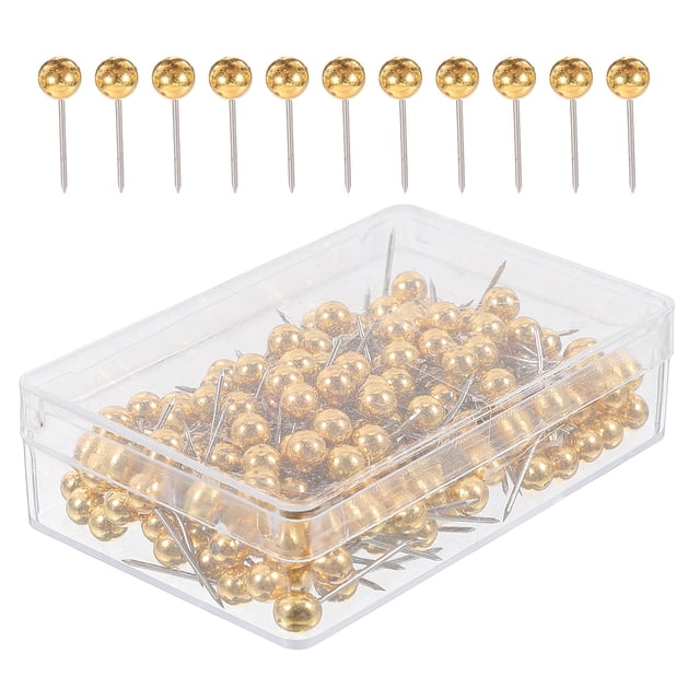 Milisten 200Ud Pins Metálicos Dorados Para Mapas Y Paneles Con Y Práctico