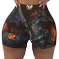 thumbnail image 2 of Goofa Vibrant Skull Soldier Printed Workout Shorts Women Seamless Scrunch Butt Lifting High Waisted Gym Booty Shorts Elastic Workout Shorts-XX-Large, 2 of 8
