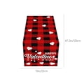 thumbnail image 3 of FYTPOV Buffalo Plaid Table Runner, Valentines Day Decorations, White Hearts Printed Table Runner for Wedding Party, Christmas Runner for Table Home Decor, 13x47 inch, 3 of 5