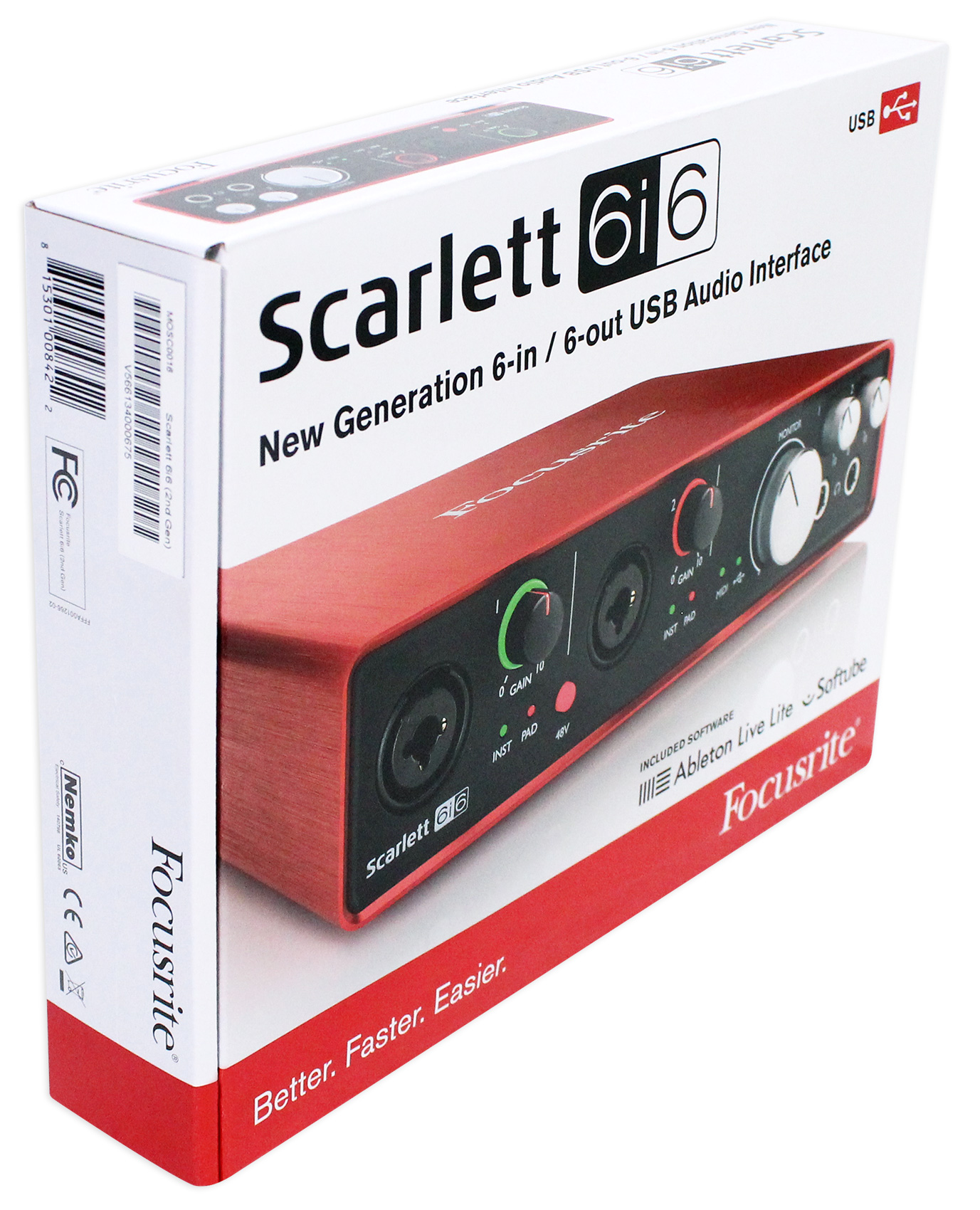 Focusrite SCARLETT 6I6 2nd Gen 192kHz USB Audio Recording