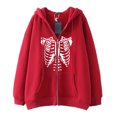 thumbnail image 1 of Dark hip-hop gótico Harajuku Y2k esternón cremallera Sudadera con capucha hombres y mujeres Harajuku chaqueta sudadera, 1 of 5