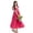 Hot Pink, variant on Ywoagh Girls Summer Dress Sleeveless Tiered Ruffle Beach Holiday Travel Flutter Sleeves Striped Summer Sundress Blue