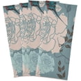 thumbnail image 6 of Roses Butterflies Kitchen Dish Towels 4 Pack Absorbent Hand Towels, Lint-Free 18"x28" Spring Flowers Fast Drying Hanging Dishcloths for Cooking Baking Home Clean, 6 of 7