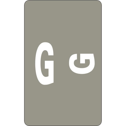 Smead AlphaZ ACCS Color-Coded Labels 'G' - 1' x 1.63' Length - Gray - 10 / Sheet - 100 / Pack