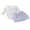 White, variant on LMLYSoH Baby Girl Fall Outfits Rib Knit Doll Collar Long Sleeve Rompers Buttons Plaid Skirts 2Pcs Clothes Set