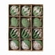 thumbnail image 1 of 12 bolas navideñas flocadas pintadas a mano | Diseño hueco de 6 cm con diamantes de imitación | Adornos para árbol de formas variadas | Set de decoración navideña con purpurina, 1 of 1