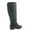 Black, variant on Coco-1 Women's Back Zipper Military Low Flat Heel Buckle Riding Knee High Boot