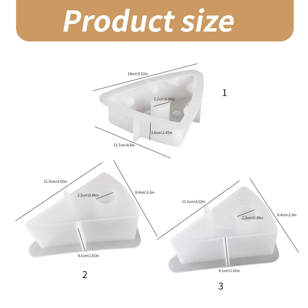 FENOHREFE Cheese Shaped Candle Holder Silicone Candelabrum Mould Candlestick Making Molds Gypsum Office Decorations Moulds