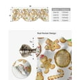 thumbnail image 5 of Christmas Watercolor Gingerbread Window Curtain for Living Room Christmas Kitchen Cabinet Tie-up Valance Curtain Rod Pocket, 5 of 6