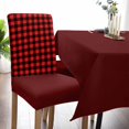 thumbnail image 5 of Dining Chair Covers Set of 4,Modern Minimalist Checkered Universal Stretch Kitchen Seat Covers Parsons Chair Protector Slipcover for Home Restaurant Party Decor,Abstract Red Black Buffalo Plaid, 5 of 6