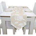 thumbnail image 4 of Coolnut 13"x70" Table Runner, White Roses On Beige Washable Table Cloth Runner for Holiday Home Wedding Table Top Decoration, 4 of 5