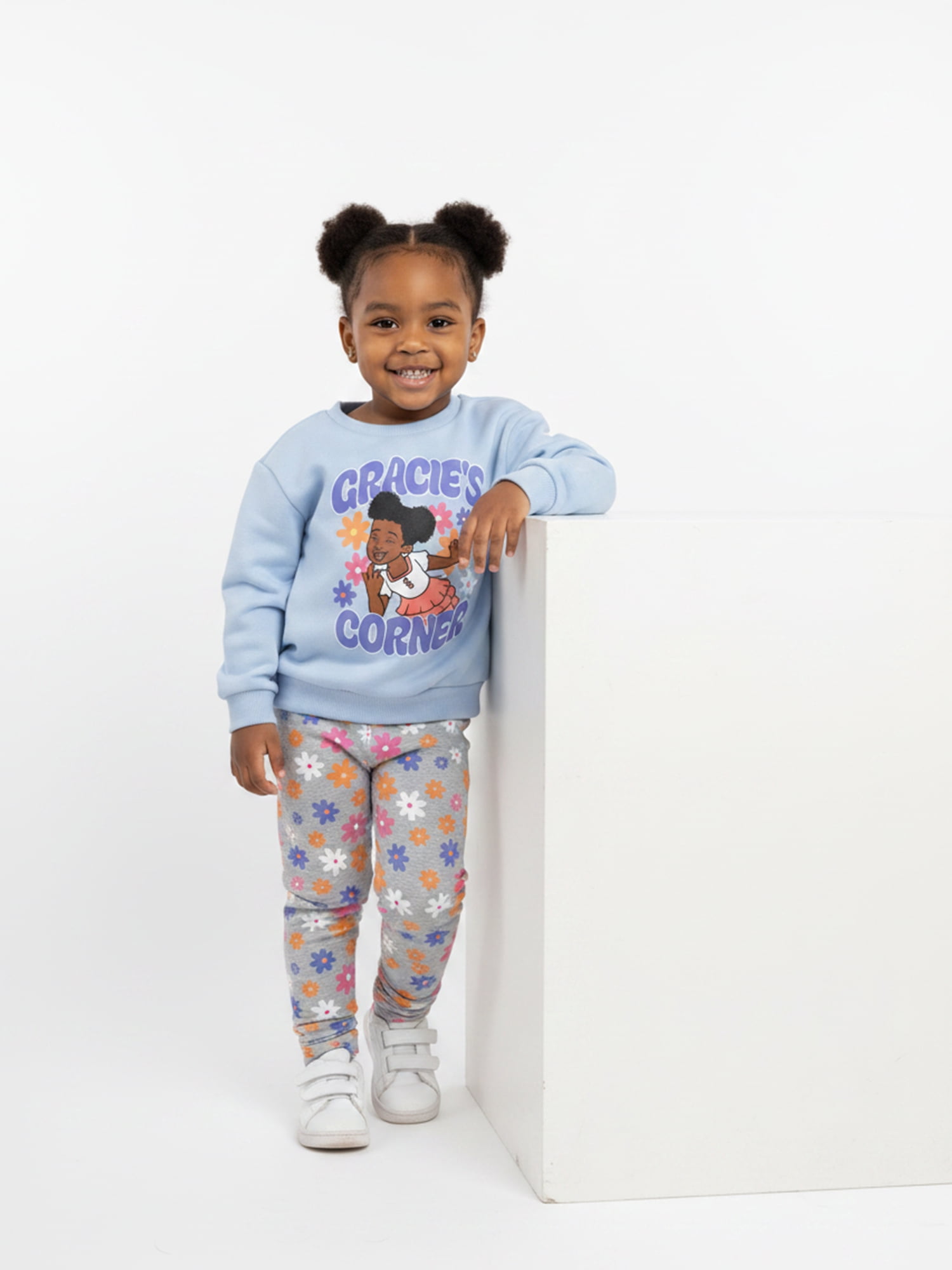 Gracie’s Corner Baby and Toddler Girls Fleece Sweatshirt and Leggings Set, Sizes 12M–5T