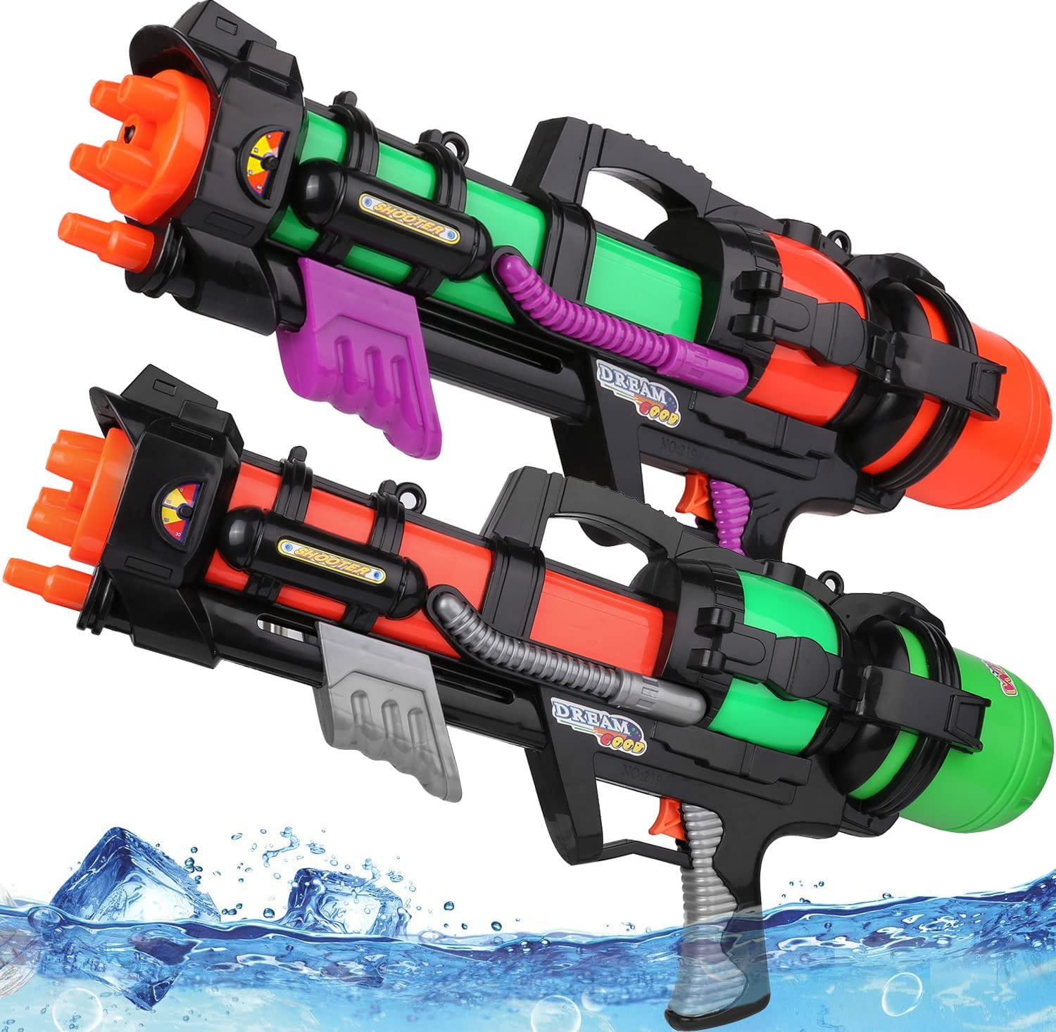2 Pack Water Guns for Kids Adults 1500CC Blaster 40 Ft Long Range Water